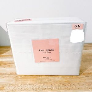 NWT Kate spade ♠️ QUEEN Sheet set Weston 300 thread count Sateen 100% Cotton